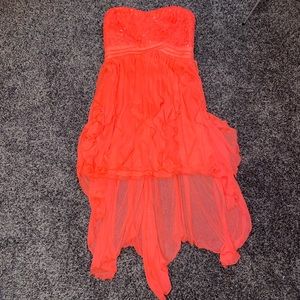 Neon pink formal dress